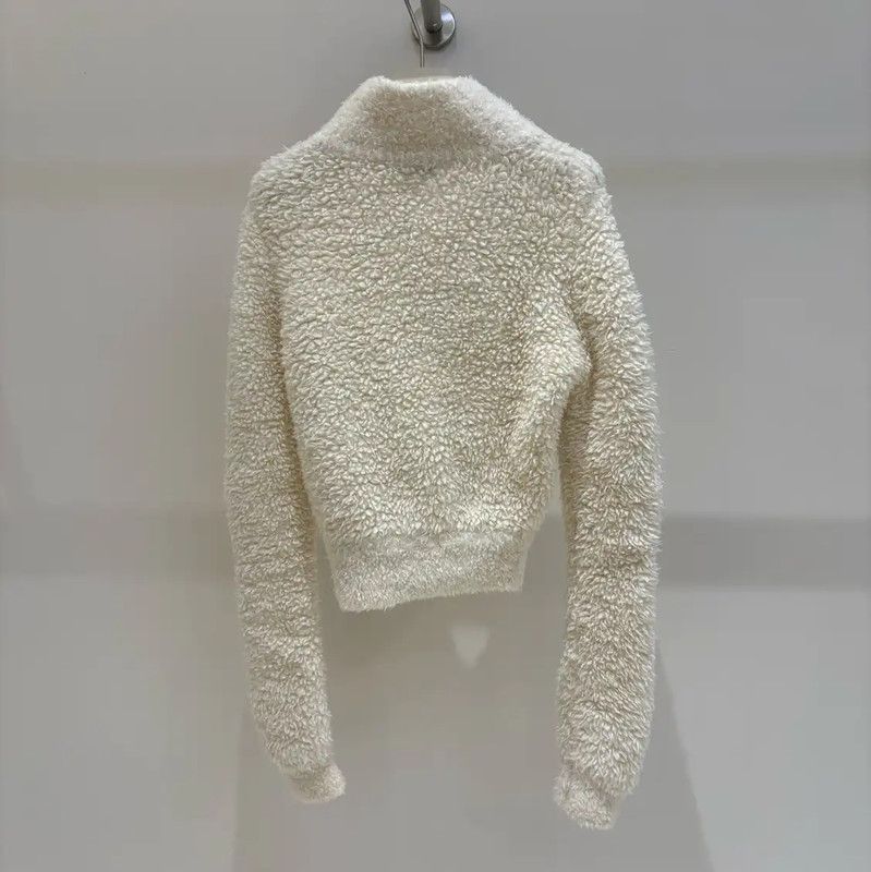 Dior Dior Cream Wool Cropped Cardigan for Women 0089 Size S / US 4 / IT 40 - 2 Thumbnail