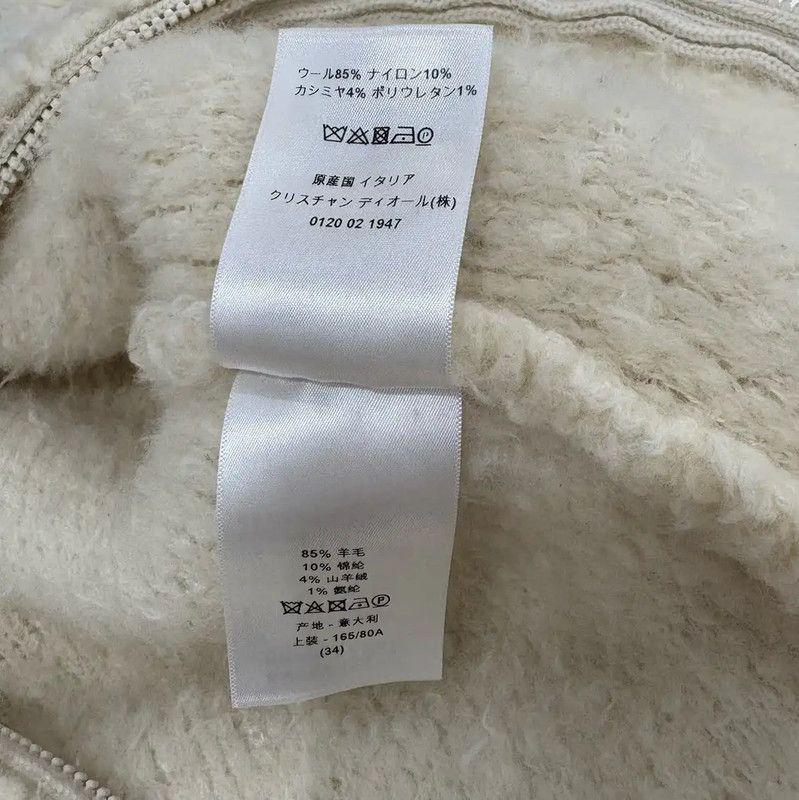 Dior Dior Cream Wool Cropped Cardigan for Women 0089 Size S / US 4 / IT 40 - 9 Thumbnail