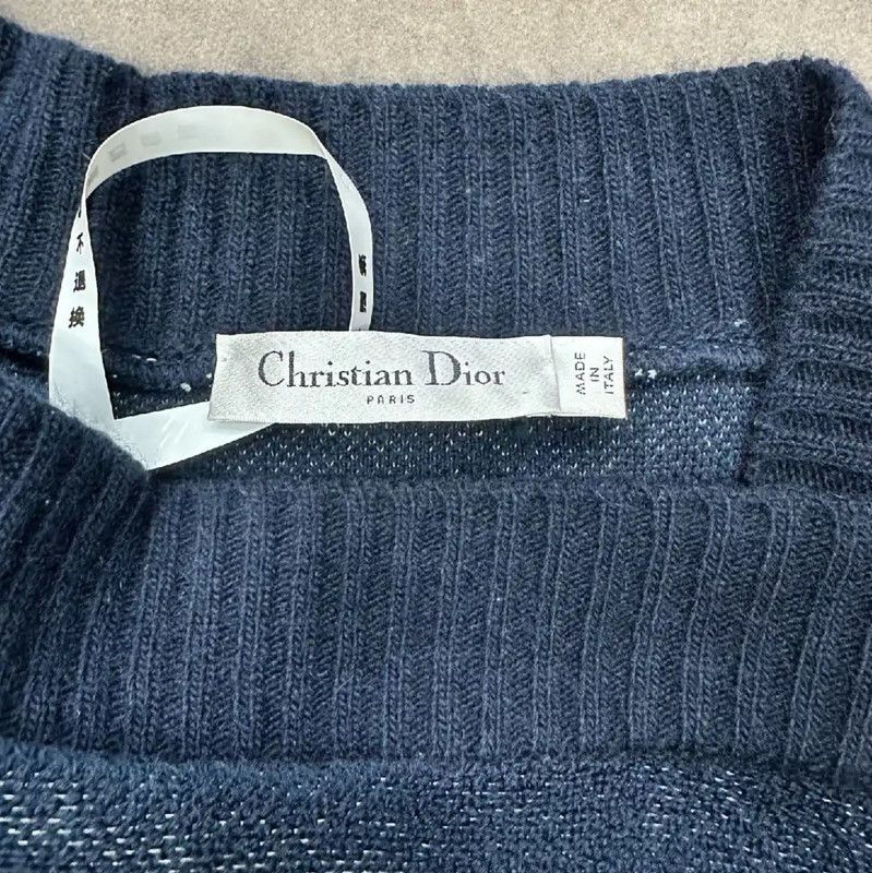 Dior Dior Navy Striped Women’s Pullover Sweater 0089 Size S / US 4 / IT 40 - 3 Thumbnail