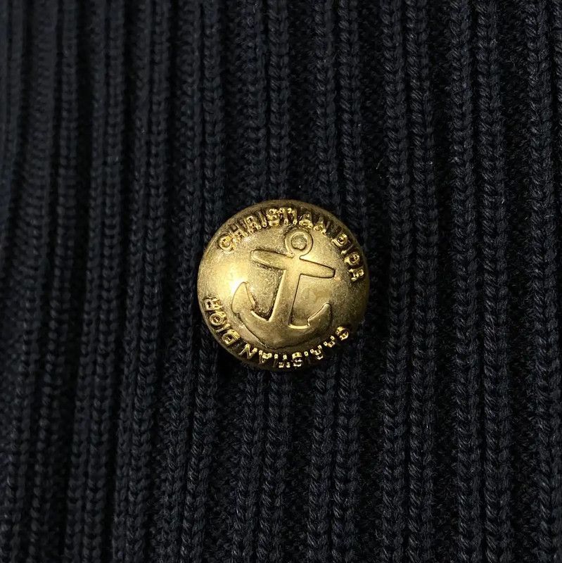Dior Dior Navy Blue Wool Pullover Sweater 0089 Size S / US 4 / IT 40 - 3 Thumbnail