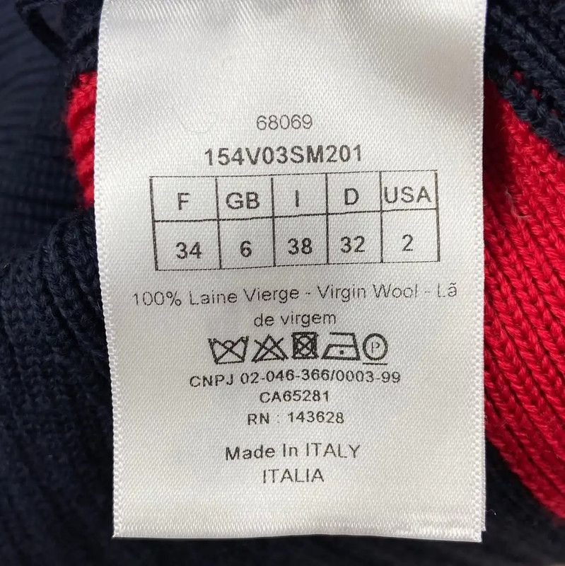 Dior Dior Navy Blue Wool Pullover Sweater 0089 Size S / US 4 / IT 40 - 6 Thumbnail
