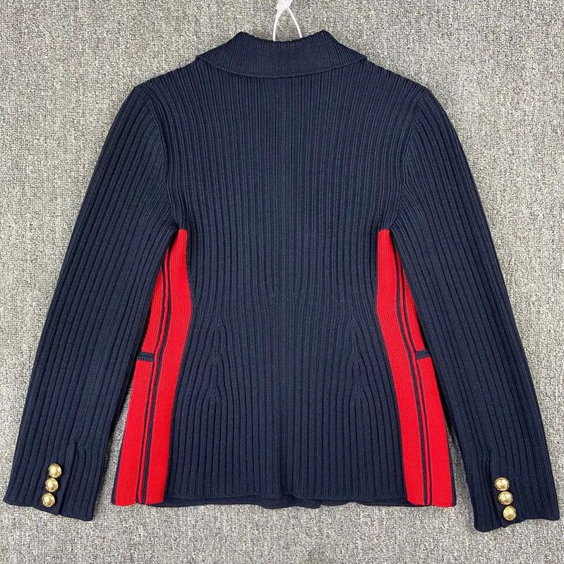 Dior Dior Navy Blue Wool Pullover Sweater 0089 Size S / US 4 / IT 40 - 2 Thumbnail