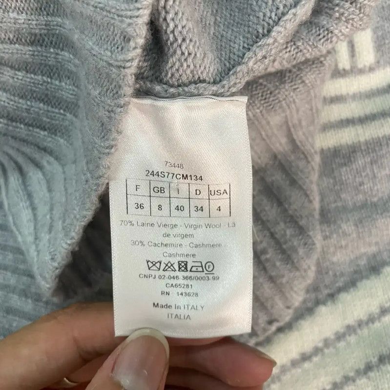 Dior Dior Gray Woman's Pullover Sweater 0089 Size S / US 4 / IT 40 - 5 Thumbnail