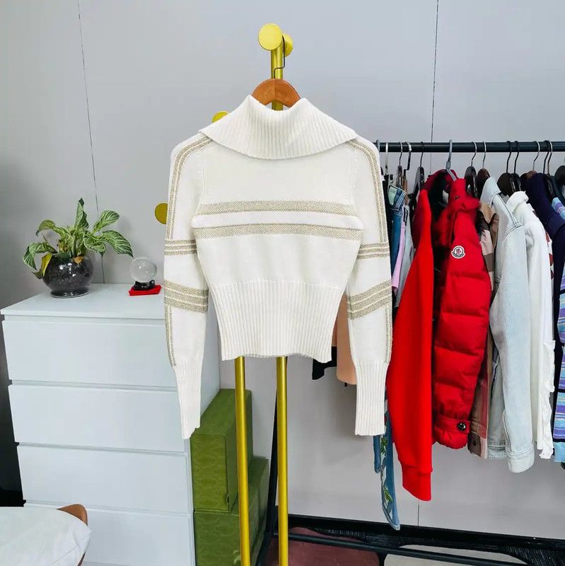 Dior Dior White Knit Pullover Sweater for Women 0089 Size S / US 4 / IT 40 - 2 Thumbnail