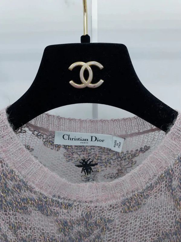 Dior Dior Pink Cashmere Blend Long Sleeve Sweater 0089 Size S / US 4 / IT 40 - 3 Thumbnail