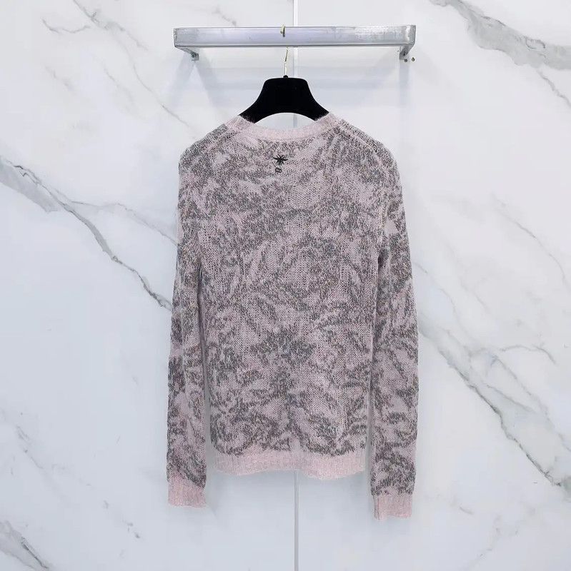 Dior Dior Pink Cashmere Blend Long Sleeve Sweater 0089 Size S / US 4 / IT 40 - 2 Thumbnail