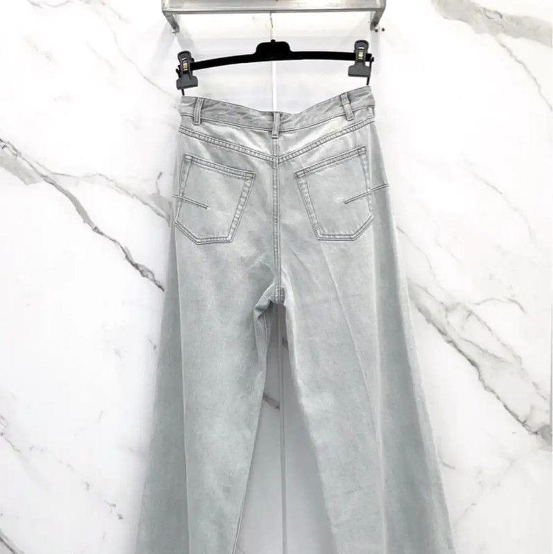 Dior Dior Gray Cotton Women's Jeans 0089 Size 25" / US 0 / IT 36 - 2 Thumbnail