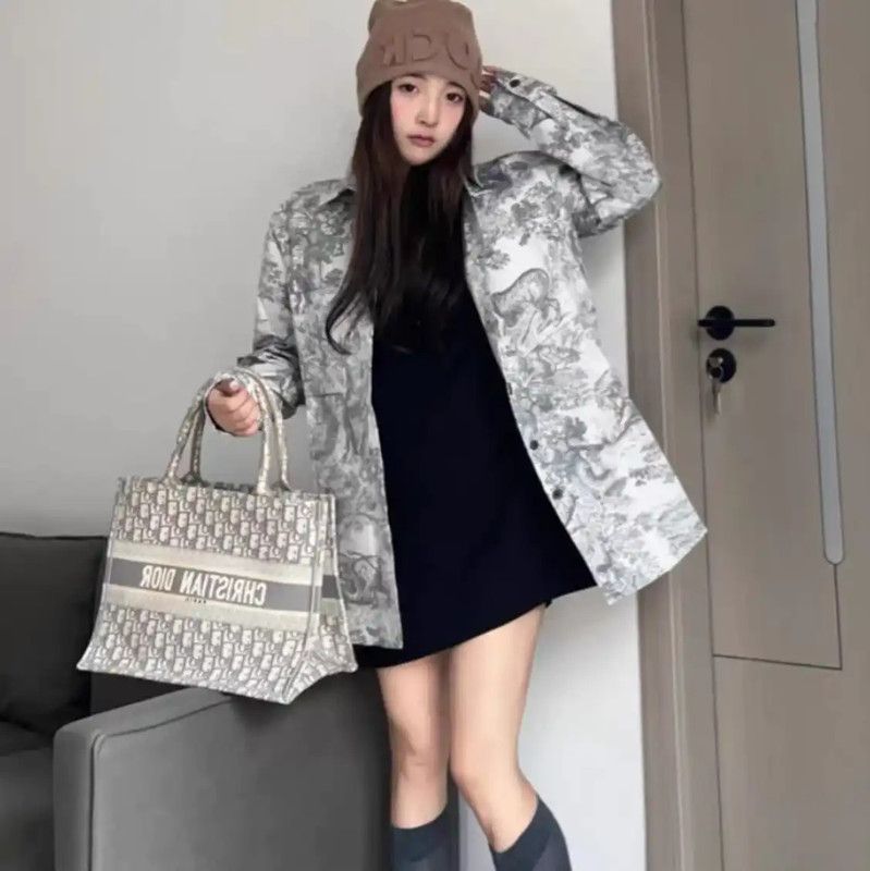 Dior Dior Gray Cotton Jacket for Women 0089 Size S / US 4 / IT 40 - 10 Thumbnail