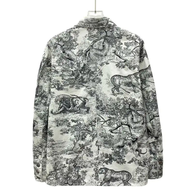 Dior Dior Gray Cotton Jacket for Women 0089 Size S / US 4 / IT 40 - 2 Thumbnail