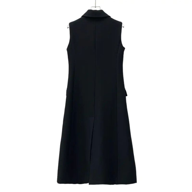 Dior Dior Black Wool Sleeveless Dress for Women 0089 Size XS / US 0-2 / IT 36-38 - 2 Thumbnail