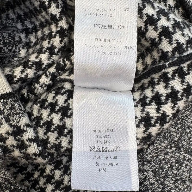 Dior Dior Black Houndstooth Knit Pullover Sweater 0089 Size M / US 6-8 / IT 42-44 - 9 Thumbnail