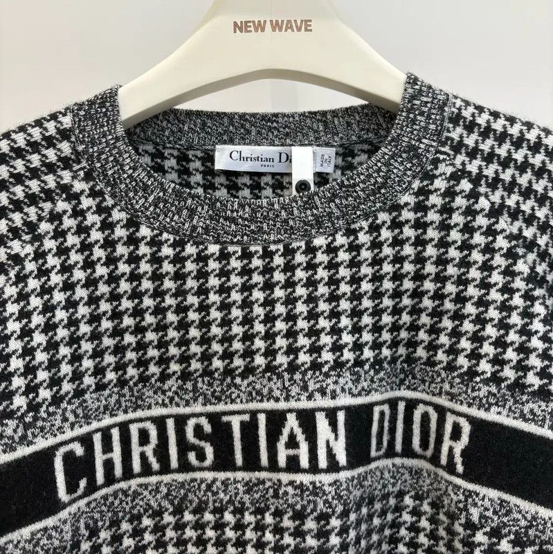 Dior Dior Black Houndstooth Knit Pullover Sweater 0089 Size M / US 6-8 / IT 42-44 - 3 Thumbnail