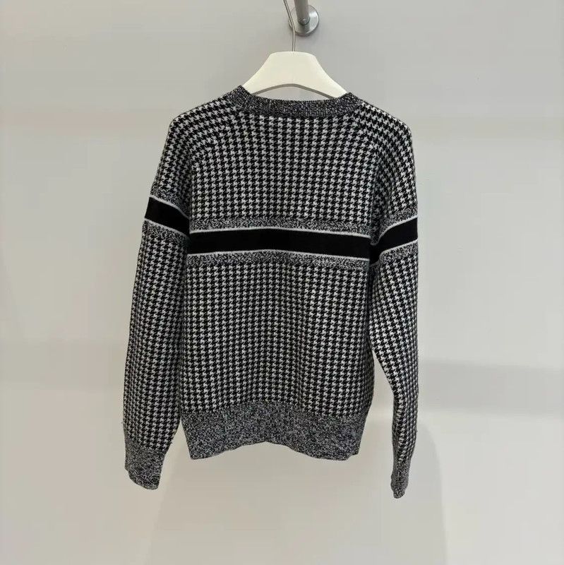Dior Dior Black Houndstooth Knit Pullover Sweater 0089 Size M / US 6-8 / IT 42-44 - 2 Thumbnail