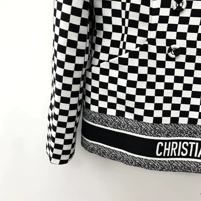 Dior Dior Checkered Cotton Women's Jacket 0089 Size S / US 4 / IT 40 - 4 Thumbnail