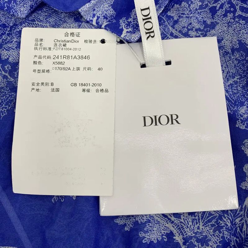 Dior Dior Blue Cotton Women's Dress 0089 Size M / US 6-8 / IT 42-44 - 7 Thumbnail