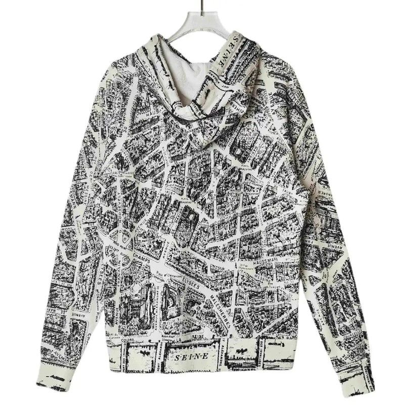 Dior Dior Cotton Map Print Women's Hoodie 0089 Size S / US 4 / IT 40 - 2 Thumbnail