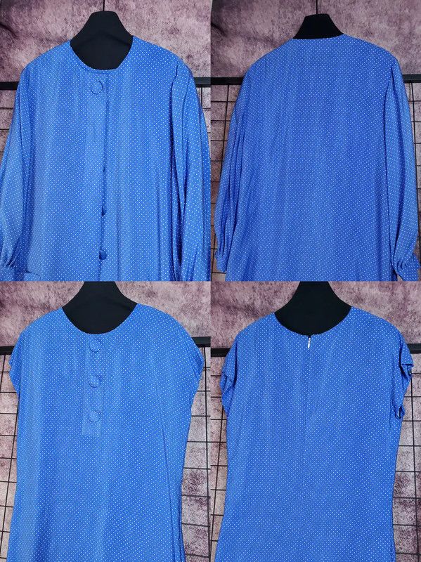 Dior Dior Blue Polka Dot Midi Dress 0089 Size M / US 6-8 / IT 42-44 - 5 Thumbnail