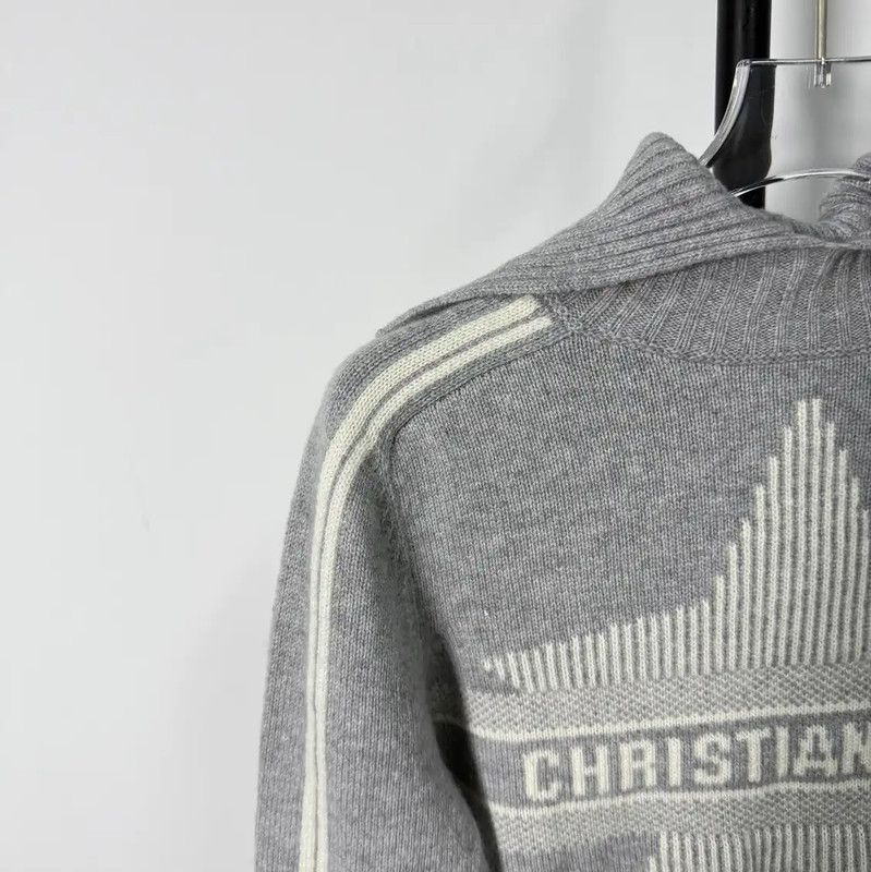 Dior Dior Gray Wool Pullover Sweater for Women 0089 Size S / US 4 / IT 40 - 3 Thumbnail
