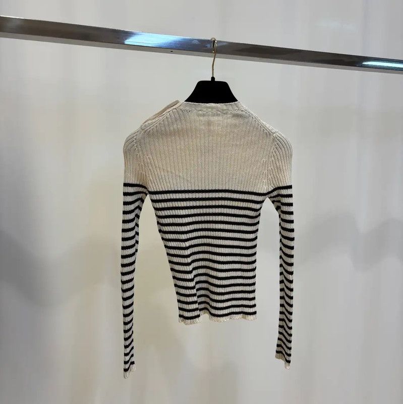 Dior Dior Striped Knit Pullover Sweater for Women 0089 Size M / US 6-8 / IT 42-44 - 2 Thumbnail