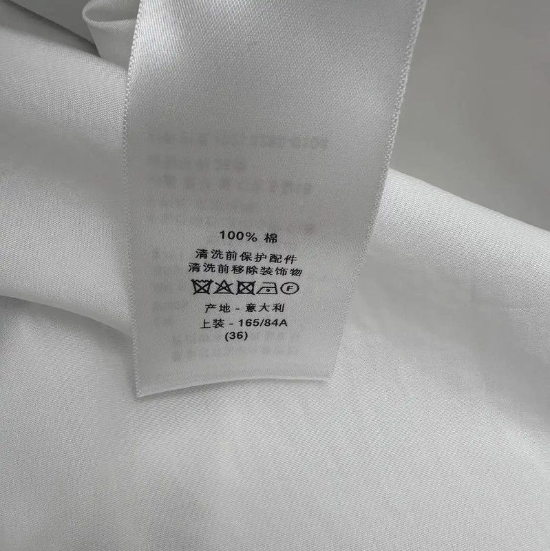Dior Dior Women's White Long Sleeve Shirt 0089 Size M / US 6-8 / IT 42-44 - 4 Thumbnail