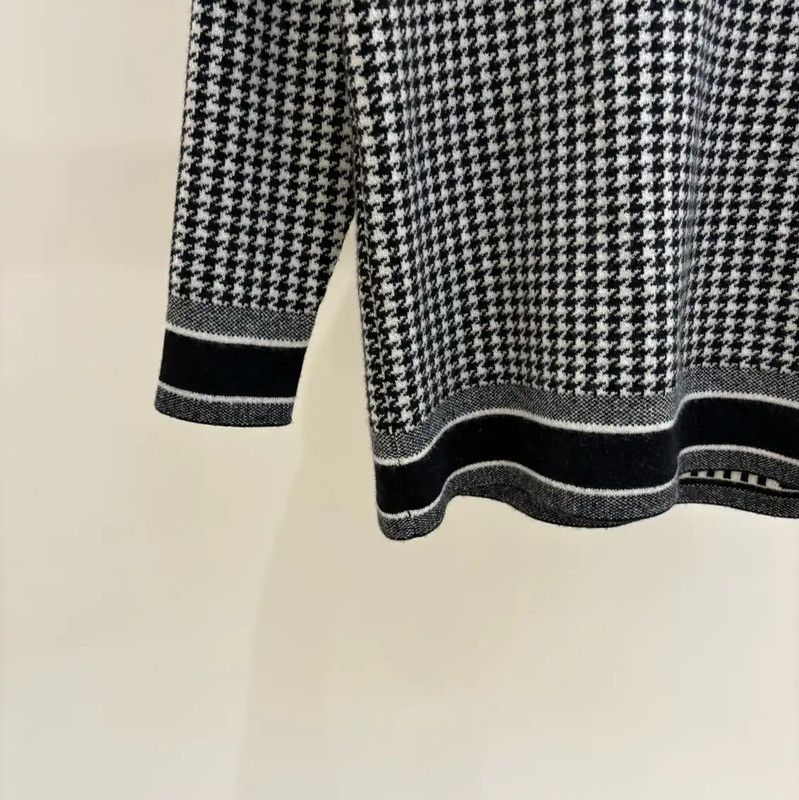 Dior Dior Black Cashmere Houndstooth Long Sleeve Sweater 0089 Size S / US 4 / IT 40 - 5 Thumbnail