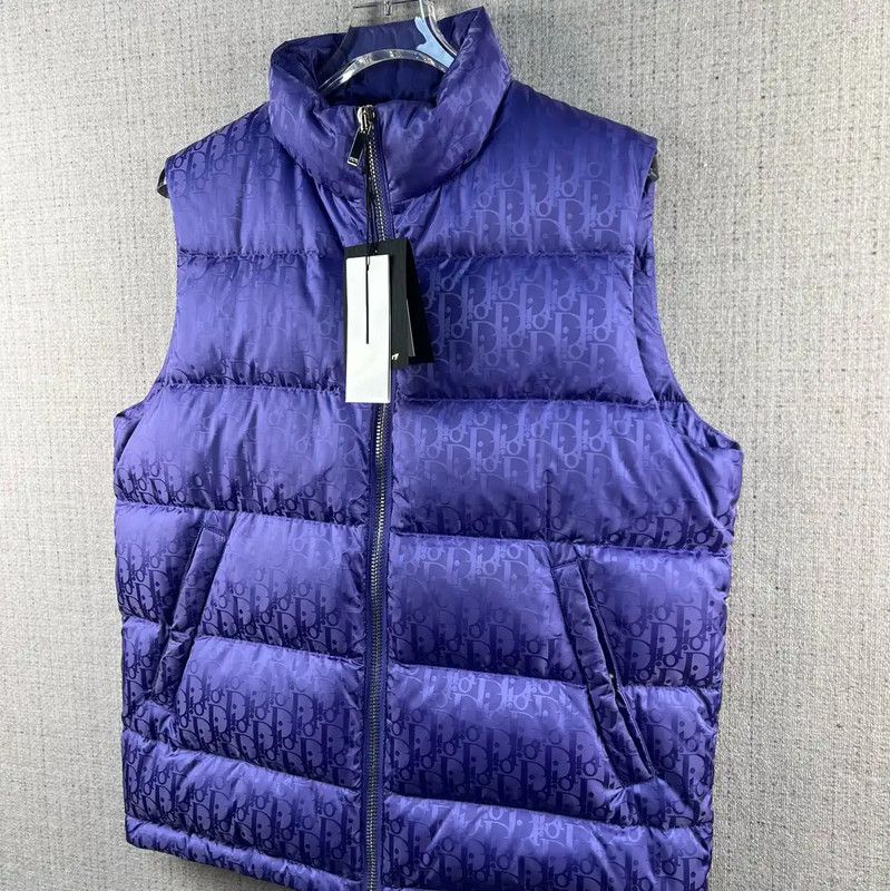 Dior Dior Logo Women’s Winter Vest in Light Purple 0089 Size L / US 10 / IT 46 - 2 Thumbnail