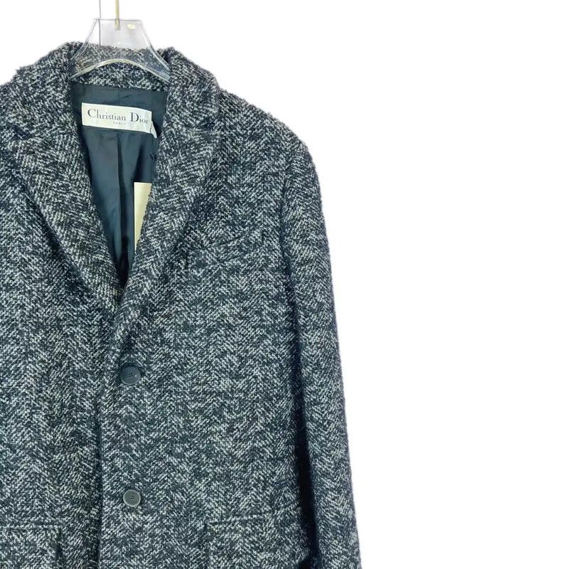 Dior Dior Gray Cotton Long Coat for Women 0089 Size L / US 10 / IT 46 - 3 Thumbnail