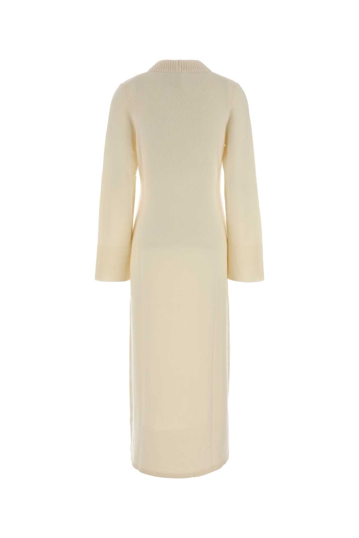 Loulou de Saison Ivory Wool Blend Ari Dress Size L / US 10 / IT 46 - 2 Thumbnail
