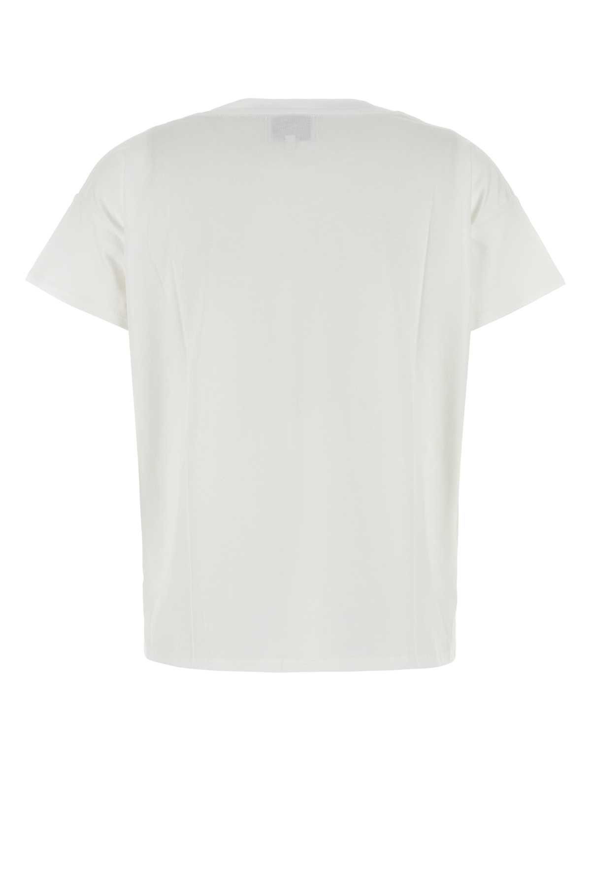 Loulou de Saison White Cotton Basiluzzo T-Shirt Size S / US 4 / IT 40 - 2 Thumbnail