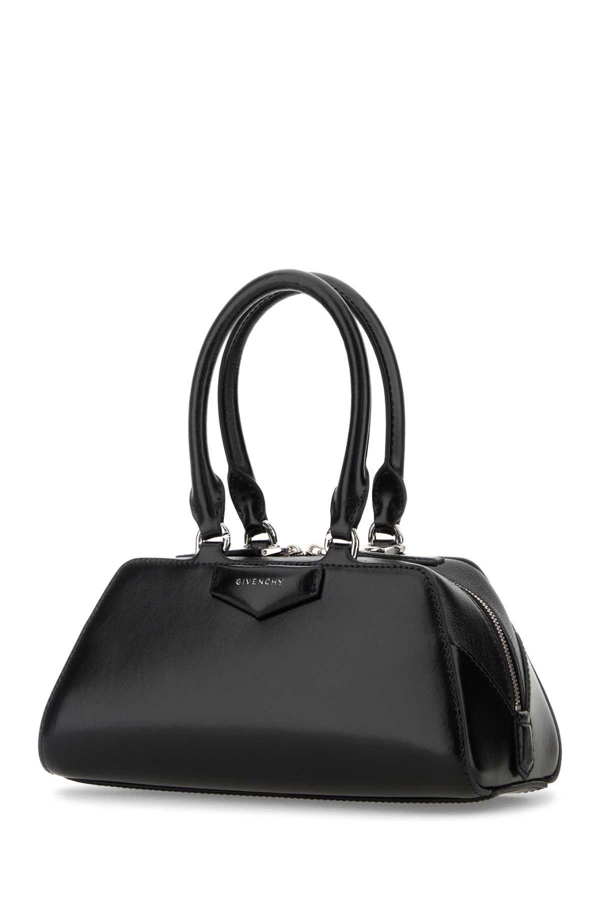 Givenchy Black Leather Mini Antigona East-West Handbag Size ONE SIZE - 2 Thumbnail