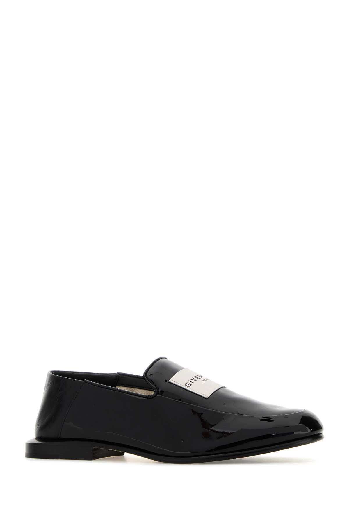 Givenchy Black Leather Label Loafers Size US 7 / IT 37 - 2 Thumbnail