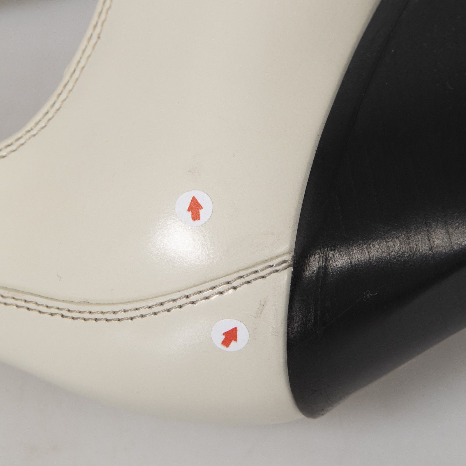 Bottega Veneta White Leather Ankle Cut Out Boots Size US 7 / IT 37 - 17 Thumbnail