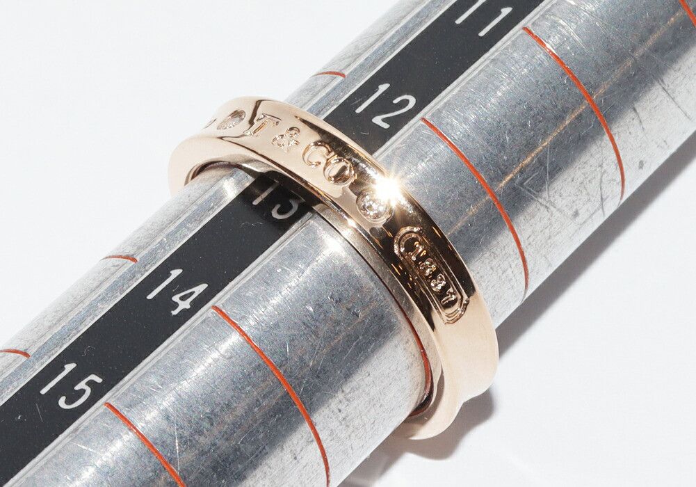 Tiffany & Co. Tiffany & Co. Tiffany & Co. 1837 K18PG Diamond Ring Crocodile skin Ring DUTY FREE for USA Size ONE SIZE - 2 Thumbnail