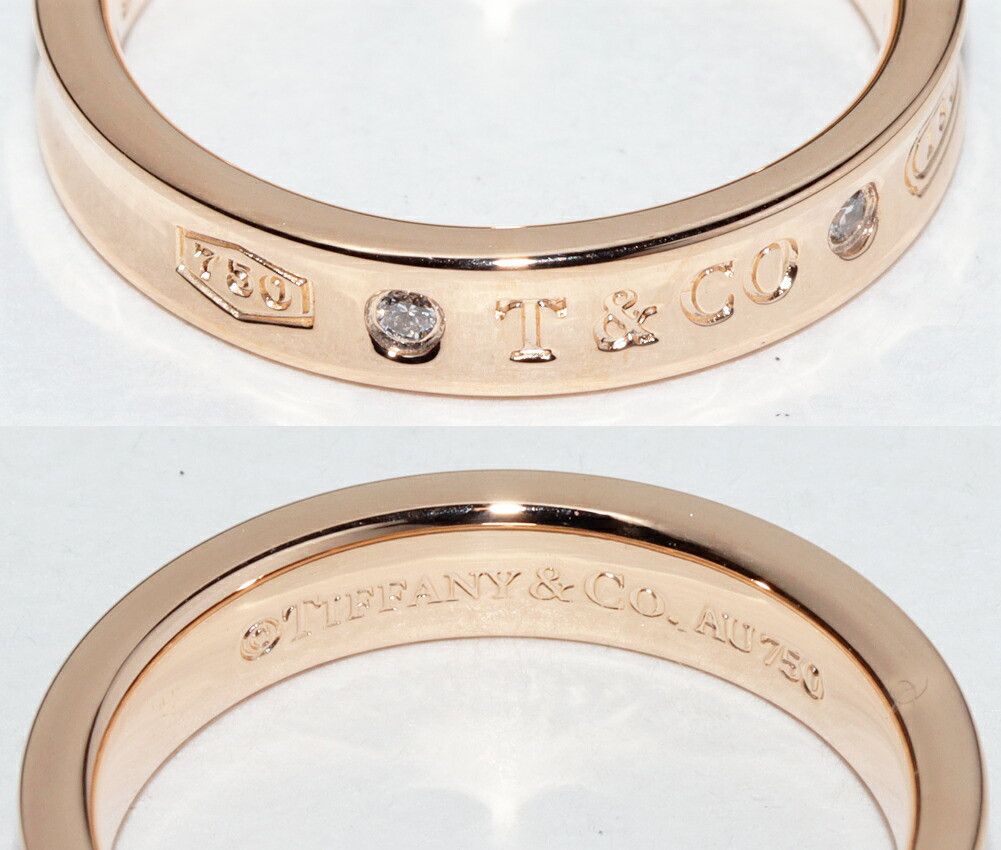 Tiffany & Co. Tiffany & Co. Tiffany & Co. 1837 K18PG Diamond Ring Crocodile skin Ring DUTY FREE for USA Size ONE SIZE - 5 Thumbnail