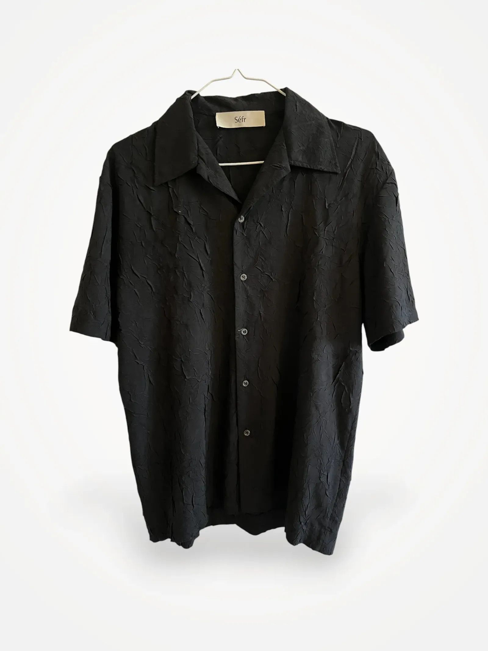 Sefr Séfr Suneham Crackled Black Shirt Size US S / EU 44-46 / 1 - 2 Thumbnail