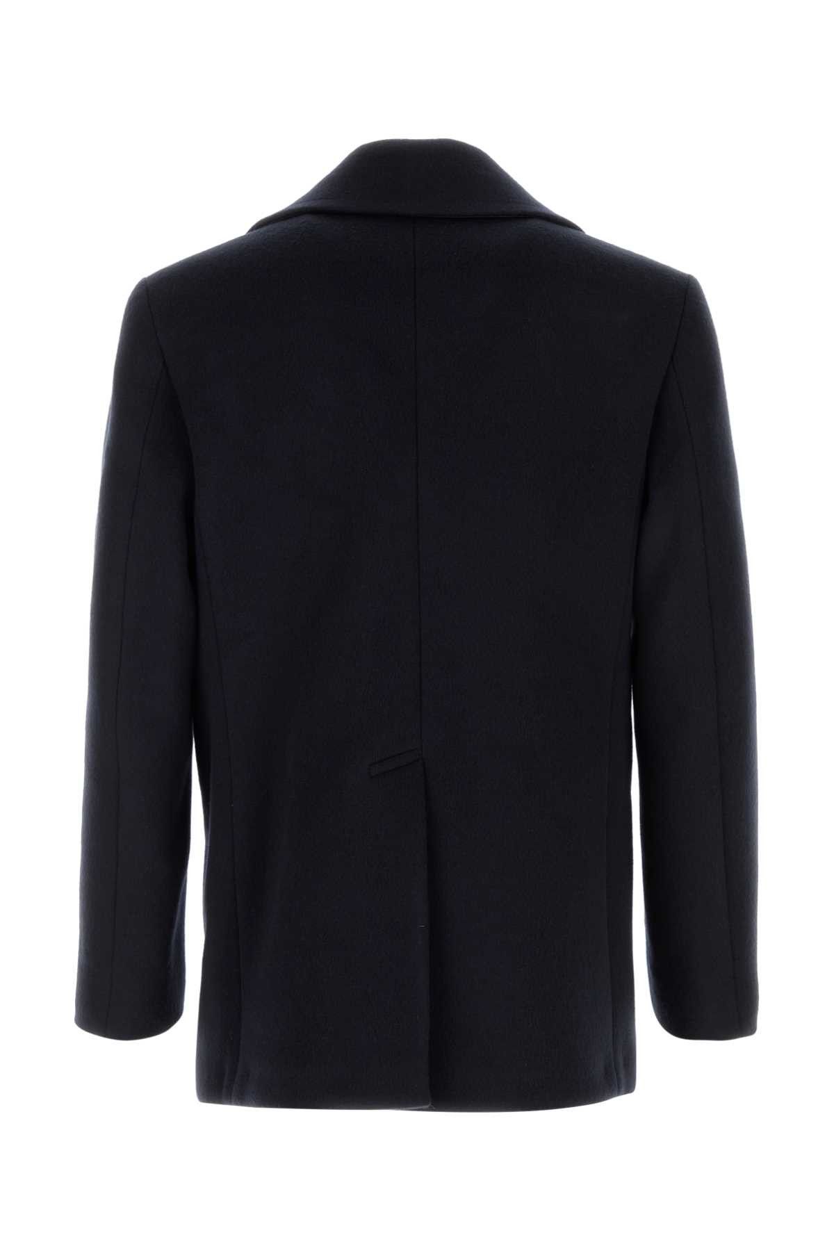 Givenchy Midnight Blue Wool Coat Size US L / EU 52-54 / 3 - 2 Thumbnail