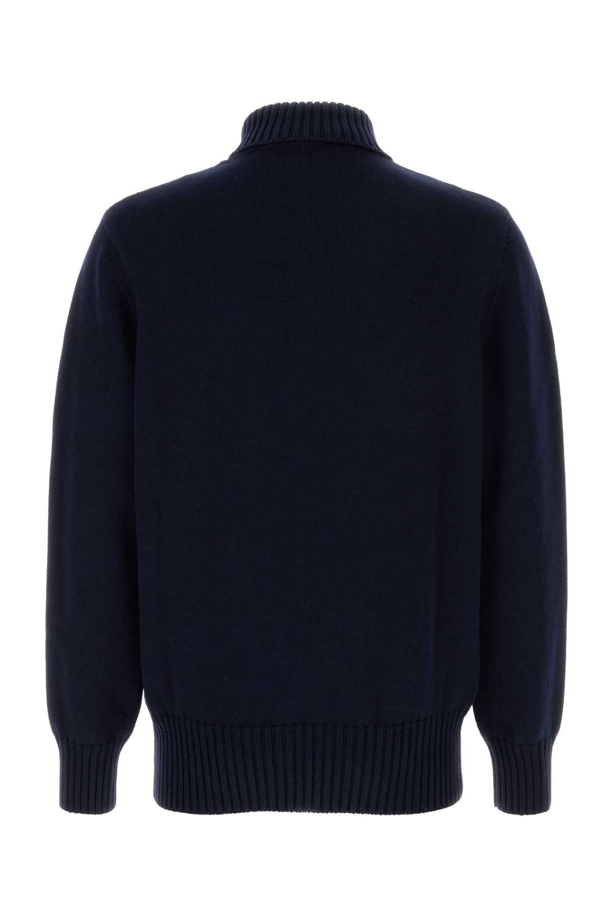 Givenchy Navy Blue Cotton Sweater Size US L / EU 52-54 / 3 - 2 Thumbnail