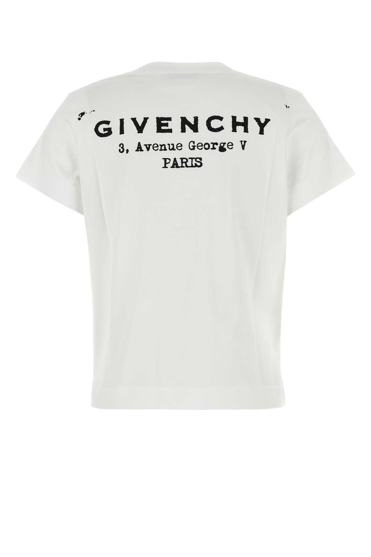 Givenchy White Cotton T-Shirt Size M / US 6-8 / IT 42-44 - 2 Thumbnail