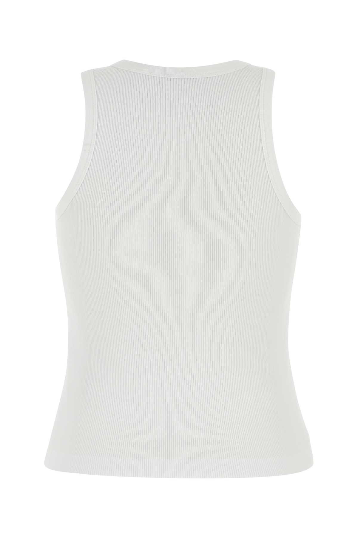 Givenchy White Stretch Cotton Tank Top Size XS / US 0-2 / IT 36-38 - 2 Thumbnail