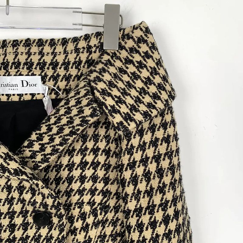 Dior Dior Brown Check Pattern Jacket XS 0089 Size XS / US 0-2 / IT 36-38 - 3 Thumbnail