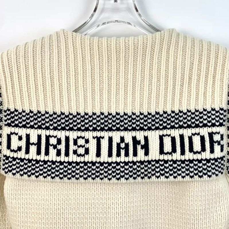Dior Dior Colorblock Wool Cardigan for Women 0089 Size XS / US 0-2 / IT 36-38 - 5 Thumbnail
