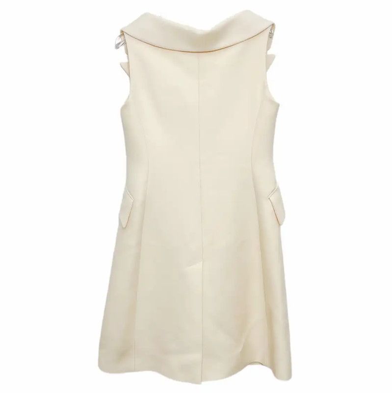 Dior Dior Elegant White Silk Blend Dress 0089 Size M / US 6-8 / IT 42-44 - 2 Thumbnail