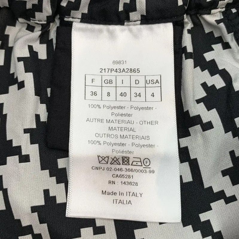 Dior Dior Black Houndstooth Pattern Casual Pants 0089 Size 23" - 8 Thumbnail