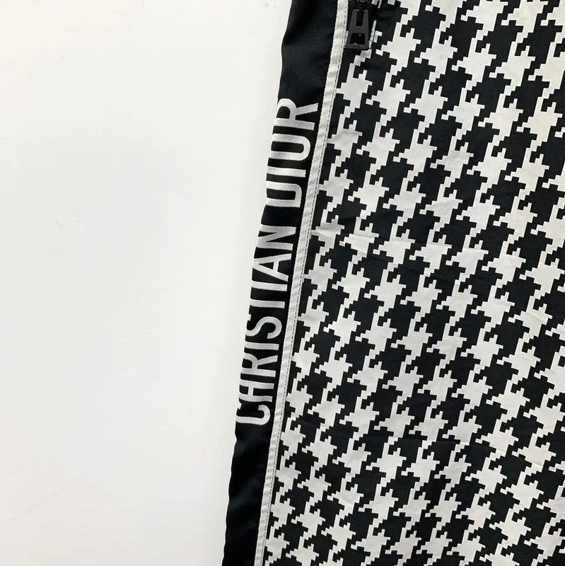 Dior Dior Black Houndstooth Pattern Casual Pants 0089 Size 23" - 4 Thumbnail