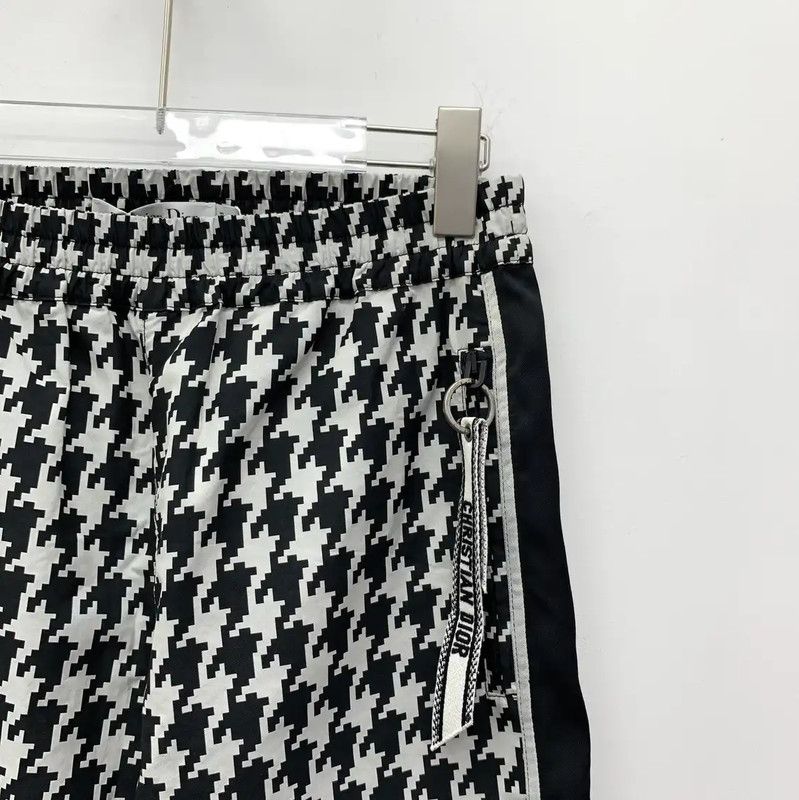 Dior Dior Black Houndstooth Pattern Casual Pants 0089 Size 23" - 3 Thumbnail