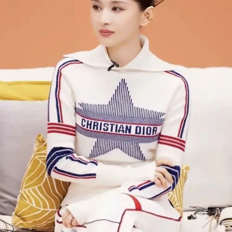 Dior Dior Beige Wool Women's Sweater with Star Design 0089 Size S / US 4 / IT 40 - 9 Thumbnail