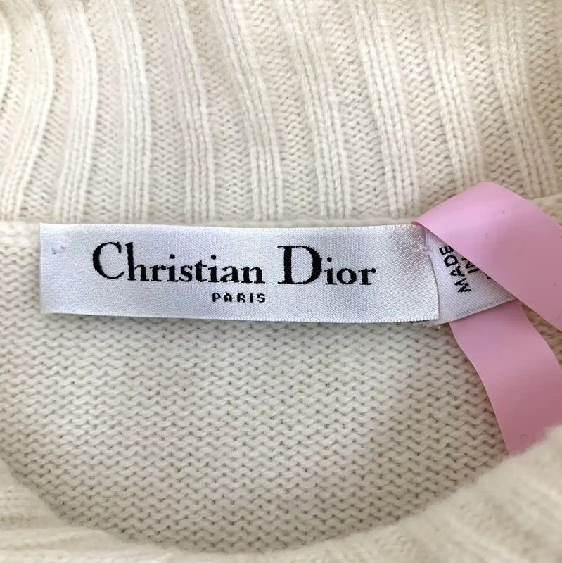 Dior Dior Beige Wool Women's Sweater with Star Design 0089 Size S / US 4 / IT 40 - 5 Thumbnail