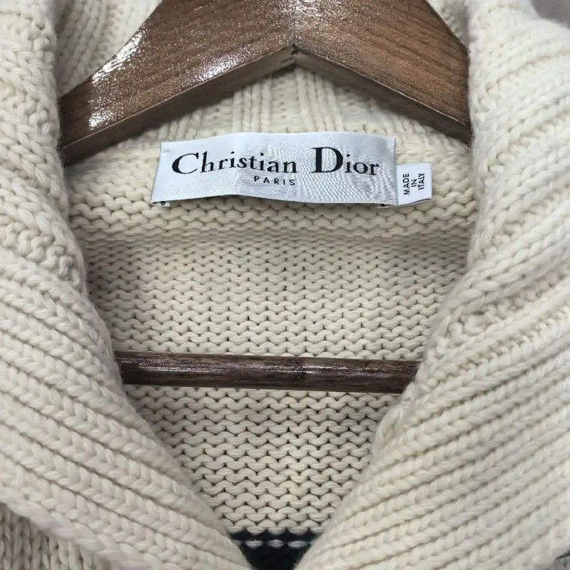 Dior Dior Women's White Wool Striped Coat 0089 Size S / US 4 / IT 40 - 3 Thumbnail