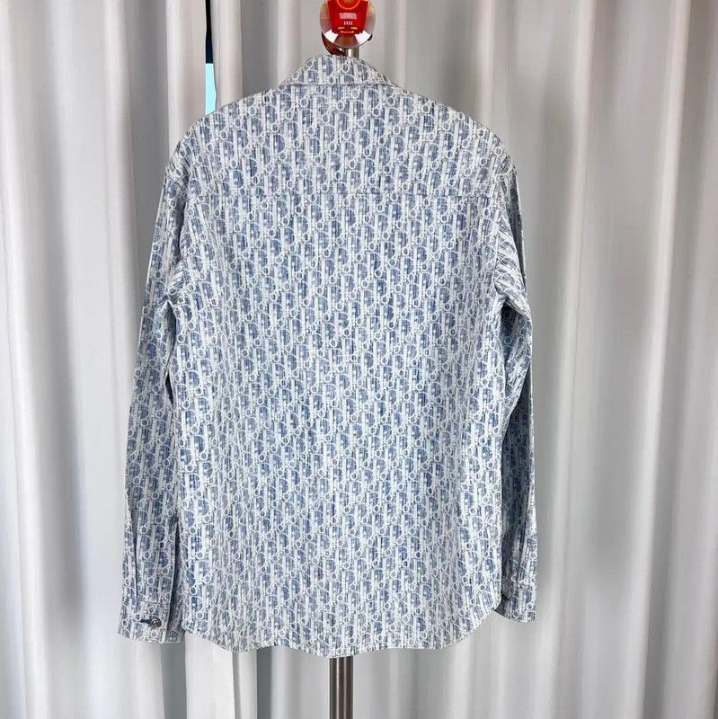 Dior Dior Light Blue Cotton Women's Shirt 0089 Size L / US 10 / IT 46 - 2 Thumbnail