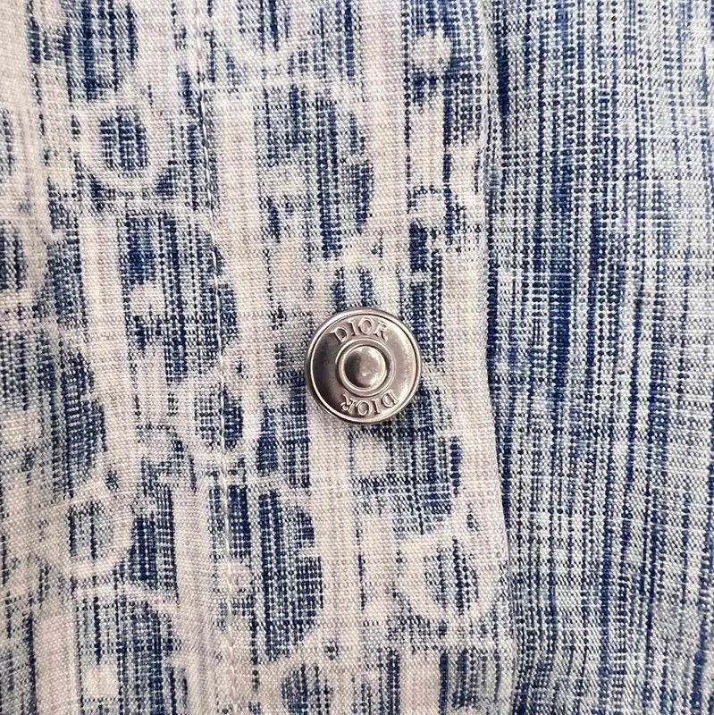 Dior Dior Light Blue Cotton Women's Shirt 0089 Size L / US 10 / IT 46 - 6 Thumbnail